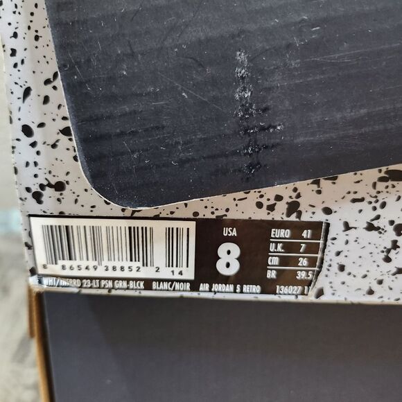 Jordan  5 Retro Poison Green Womens Sneakers - Picture 6 of 6